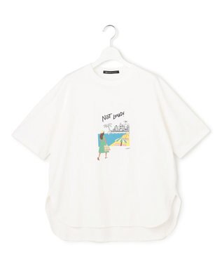 23区 L Lauren Rolwing コラボ グラフィックプリント リラクシー Tシャツ オフ