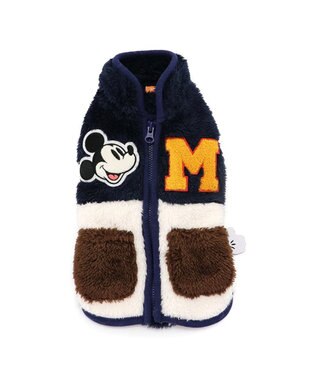 PET PARADISE ディズニー ミッキーマウス ジップベスト 小型犬 紺（ネイビー・インディゴ）