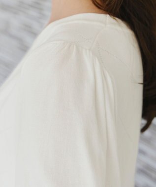 Tiaclasse 【洗える】ダイヤ柄編みサマーニットトップス オフホワイト