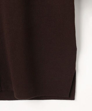 ANY SIS L ビスチェ風 長袖 ニット チョコレート×ライトベージュ