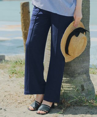 Tiaclasse 【おのののかさん着用】冷凛(ひやりん)カノコカットソーピンタックパンツ ネイビー