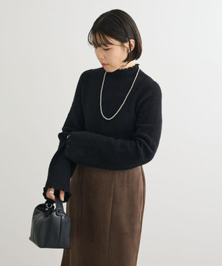 Green Parks ・ｓｗｉｎｇ　ｂｙ　ウラシャギーフレアスリーブニット Black