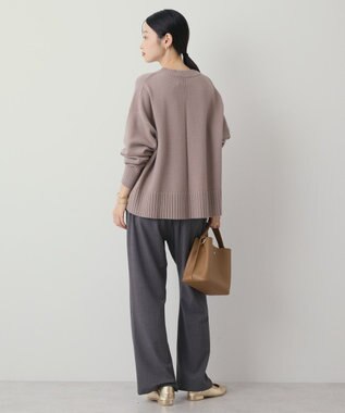 AMERICAN HOLIC バイパチモックネックニットプルオーバー Gray Beige