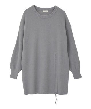 earth music&ecology パウダーシャギーシャーリングニットミニワンピース Gray