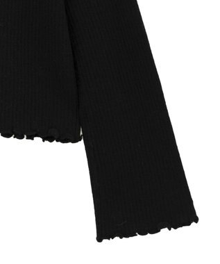Green Parks ・ｓｗｉｎｇ　ｂｙ　ウラシャギーフレアスリーブニット Black