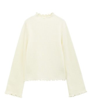 Green Parks ・ｓｗｉｎｇ　ｂｙ　ウラシャギーフレアスリーブニット Off White