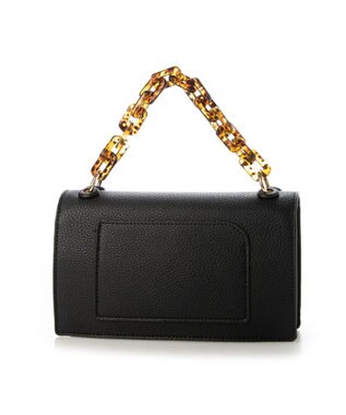 UNBILLION kakatoo プラチェーンハンドルスクエアショルダー ブラック