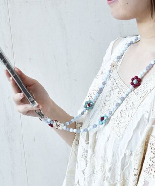 ANNA SUI ASスリング スマホストラップ ブルー