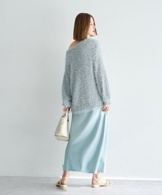 YECCA VECCA ラメ混シャギーニット Light Gray