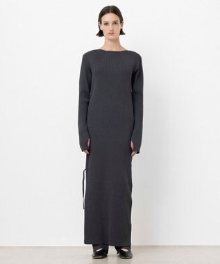 NAVE 【ReNAVE・洗える】スポンディッシュワイドリブワンピース グレー系