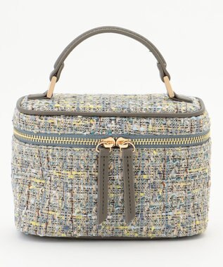 ラメノットファンシーツイードヴァニティ バッグ