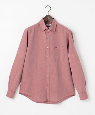 JOSEPH ABBOUD 【オーガニックコットン】リヨセルリネン シャツ ワイン系