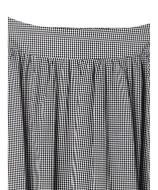 earth music&ecology ギャザーフレアスカート Gingham Check