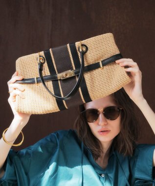 YECCA VECCA 【A4対応】2wayライントートバッグ Beige