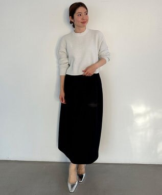 UNFILO 【WEB限定】ラメリンクス クロップドニット オフ