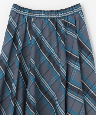 ANY 【ウエストゴム】マドラスチェック スカート ネイビー系