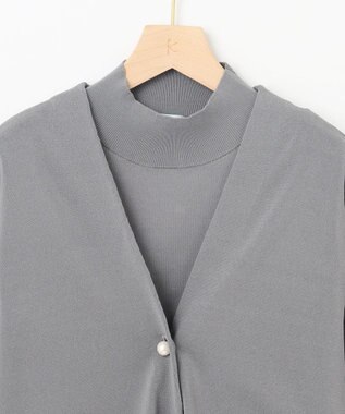 組曲 【2SET・WEB限定】パールボタン配色フリルツイン セット ライトグレー系