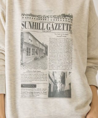 AMERICAN HOLIC News paperスウェット Gray Mixture