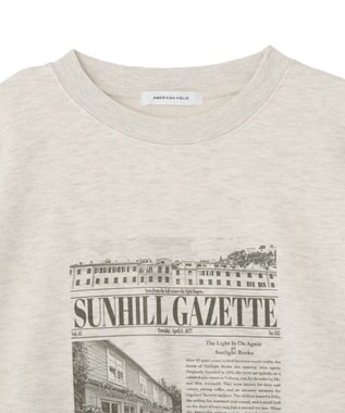 AMERICAN HOLIC News paperスウェット Gray Mixture