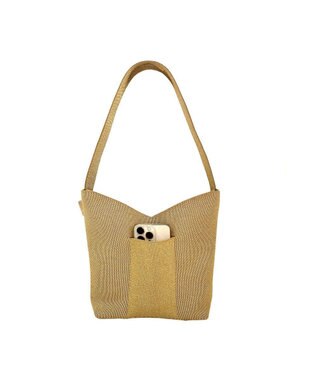 ROOTOTE 1301【ラメ糸ミックス-幾何学模様】LT.デリ.アミ.ニット-A 02：ゴールド