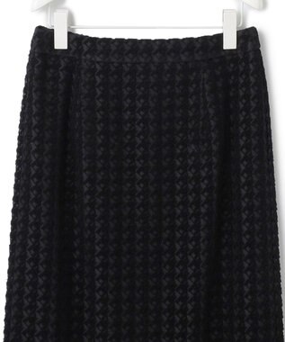 ICB L ハウンドトゥースフロッキーレース スカート ブラック系