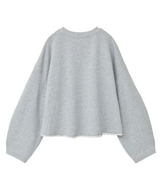 AMERICAN HOLIC ミニ裏毛タックスリーブショートプルオーバー2 Light Gray Mixture