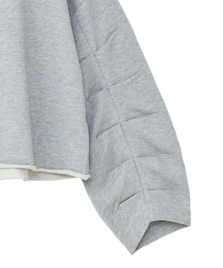 AMERICAN HOLIC ミニ裏毛タックスリーブショートプルオーバー2 Light Gray Mixture