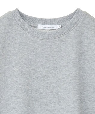 AMERICAN HOLIC ミニ裏毛タックスリーブショートプルオーバー2 Light Gray Mixture