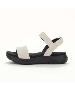 AcureZ オトナのスポサン ベルトデザイン「軽×ラクサンダル」 ダークホワイト×ブラック