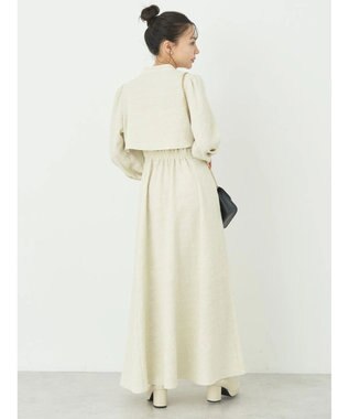 earth music&ecology ＳＥＴ２点ジャガードボレロ＋ワンピース Ecru