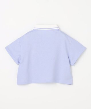 ANY KIDS 【洗濯機可能/吸汗速乾】ドライタッチ ショート丈ポロシャツ サックスブルー