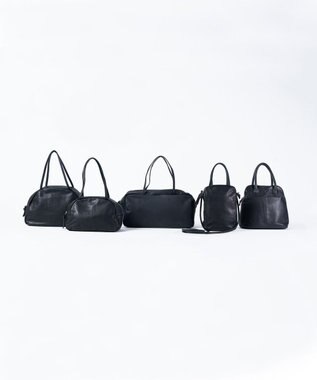 FOLNA RD ソフトレザーボストンバッグ M-SIZE ブラック