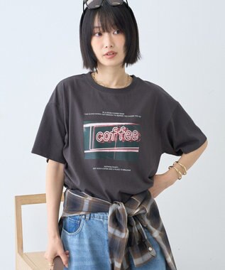 AMERICAN HOLIC 刺繍&フォトプリントTシャツ Charcoal Gray