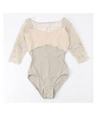 Chacott 【Nela ライン】6分袖レオタード エバーグリーン