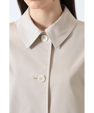 DAKS コットンシャンブレー ギャバジン オフショルダーコート サンドドーラー