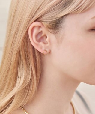 Phoebe 【K10】ペンデュラムダイヤモンドピアス　クリア ゴールド