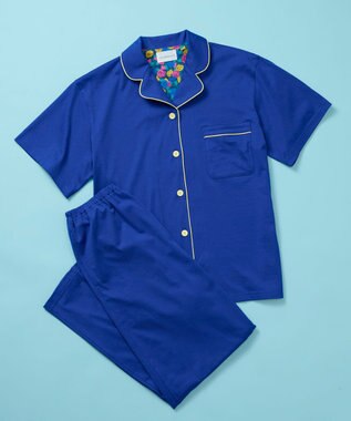 une nana cool 【綿100%】60/2 やわらか天竺 半袖開襟パジャマ MADE WITH LIBERTY FABRIC