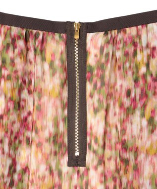 BEIGE， 【洗える】BORONIA / フラワーシフォンロングスカート Pink Print