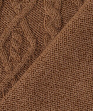 J.PRESS LADIES L 【WEB限定・洗える】 EIGER CORD 求心編み ニット キャメル系