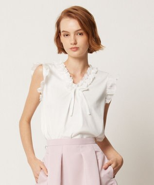 TOCCA 【洗える！】LITTLE BOW トップス アイボリー系