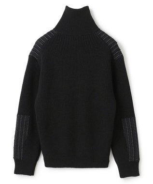 JOSEPH HOMME 【HIGH GRADE LINE】スプリットバルキーウール　ドライバーズニット ブラック系5
