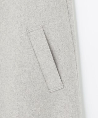 J.PRESS LADIES S ショートビーバー ロング丈 ステンカラー コート トップグレー系