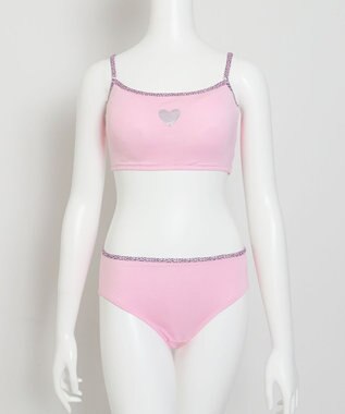 WEGO 【ブラトップ＆ショーツセット】Liliane　Ciel　レオパードハート ピンク