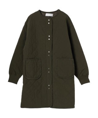 Green Parks キルティングミドル丈コート Khaki