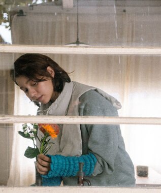 KWD 【日本製】DOWN ARM WARMER グリーンダウン ダウンアームウォーマー ブルー