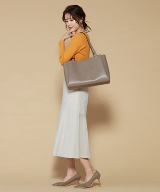 LA BAGAGERIE 【ドラマ衣装提供商品】シンプルA4トートバッグ グレー