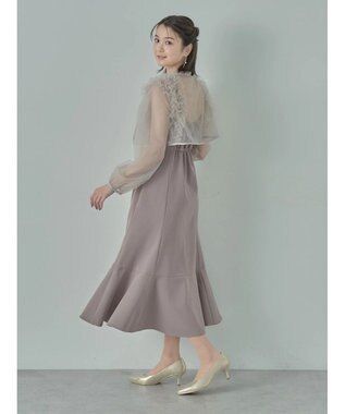 earth music&ecology ＳＥＴ２点チュールブラウス付きキャミワンピース Mocha