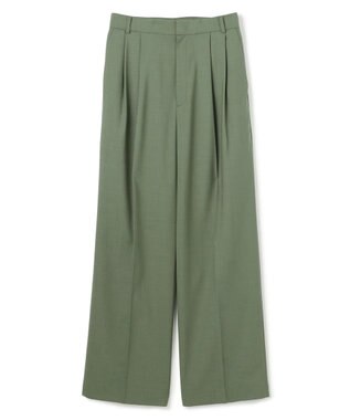 BEIGE， 【GISELe 6月号掲載】OREGANO / サマーウールタックワイドパンツ Olive