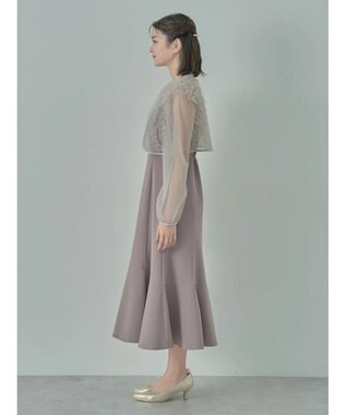 earth music&ecology ＳＥＴ２点チュールブラウス付きキャミワンピース Mocha