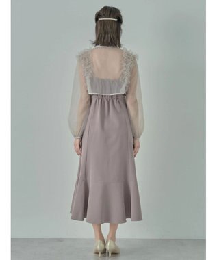 earth music&ecology ＳＥＴ２点チュールブラウス付きキャミワンピース Mocha